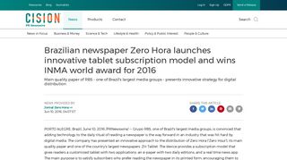 Brazilian newspaper Zero Hora launches innovative tablet ...