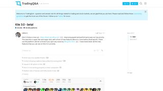 Kite 3.0 - beta! - Zerodha platforms - Trading Q&A by Zerodha ...