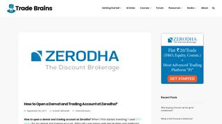 How to Open a Demat and Trading Account at Zerodha? - Trade Brains