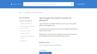 I got my login id but haven't received my password? - Zerodha – Support
