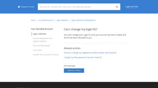 Can I change my login ID? - Zerodha – Support