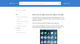 What is my Coin login ID & how do I login to Coin ... - Support - Zerodha