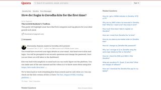 How to login to Zerodha kite for the first time - Quora