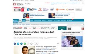 Zerodha offers its mutual funds product Coin at zero cost