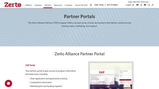 Zerto Partner Portal - Become a Partner Today! | Zerto