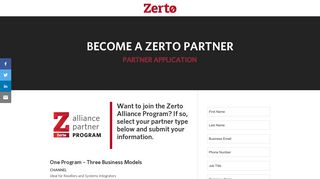 BECOME A ZERTO PARTNER | Zerto