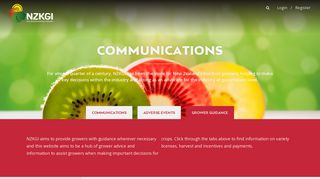 Communications – Grower Guidance – Share trading – NZKGI