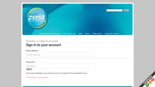 Sign in to your account | Zest @ Hambleton - Hambleton District Council