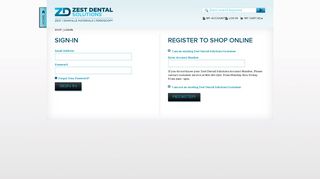 Customer Login | Zest Dental Solutions