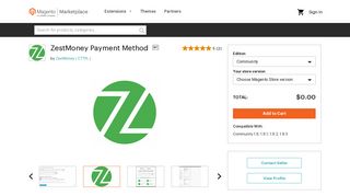 ZestMoney Payment Method - Magento Marketplace