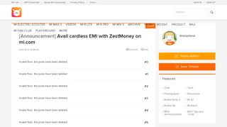 Avail cardless EMI with ZestMoney on mi.com - Chat - Mi Community ...