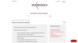 Why isn't my ZeTime syncing? – Welcome to the Help Center
