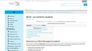 ZEuS - our portal for students – ZEuS-Wiki