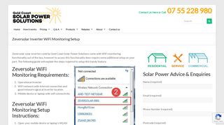 Zeversolar Inverter WiFi Monitoring Setup - Gold Coast Solar Power