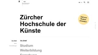 Zürcher Hochschule der Künste | ZHdK.ch