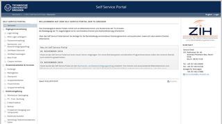ZIH Self Service Portal - TU Dresden