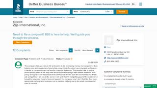 Zija International, Inc. | Complaints | Better Business Bureau® Profile