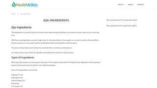 zija ingredients - Health & Skin Change