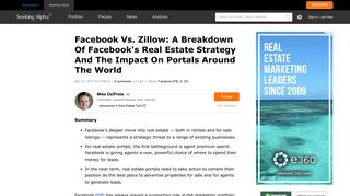 Facebook Vs. Zillow: A Breakdown Of Facebook's Real Estate Strategy ...