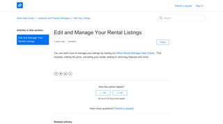 Edit and Manage Your Rental Listings – Zillow Help Center