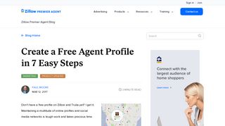 Create a Free Agent Profile in 7 Easy Steps | Premier Agent ... - Zillow