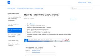 How do I create my Zillow profile? – Zillow Help Center