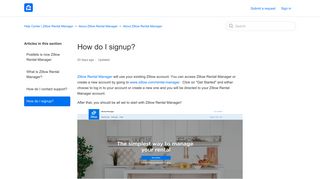 How do I signup? – Help Center | Zillow Rental Manager