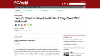Free Zimbra Desktop Email Client Plays Well With Webmail | PCWorld