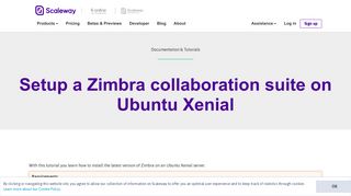 Setup a Zimbra collaboration suite on Ubuntu Xenial - Scaleway