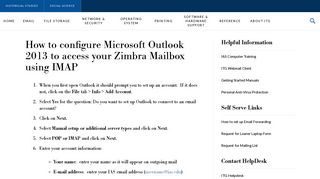 How to configure Microsoft Outlook 2013 to access your Zimbra ...