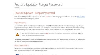 Feature Update - Forgot Password - GitHub Pages
