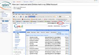 How can I read and send Zimbra mail in my GMail Account - Npserv-help