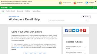 Using Your Email with Zimbra | Workspace Email - GoDaddy Help IN