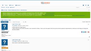 Login history log? - Zimbra Forums