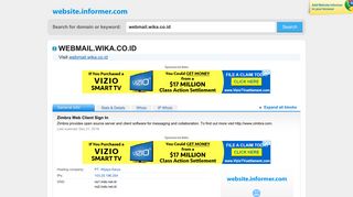 webmail.wika.co.id at WI. Zimbra Web Client Sign In - Website Informer