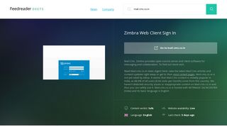 Get Mail.cms.co.in news - Zimbra Web Client Sign In - Deets Feedreader