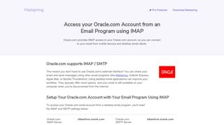 How to access your Oracle.com email account using IMAP - Mailspring