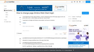 How to change page Zimbra Web Client login - Stack Overflow