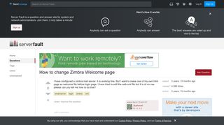 email server - How to change Zimbra Welcome page - Server Fault