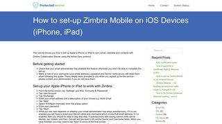 How to set-up Zimbra Mobile on iOS Devices (iPhone, iPad ...
