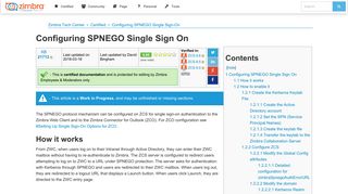 Configuring SPNEGO Single Sign-On - Zimbra :: Tech Center