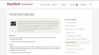 Email and Calendar | University IT - Stanford UIT - Stanford University