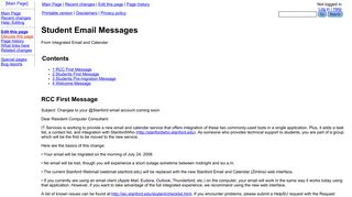 Student Email Messages - Integrated Email and Calendar