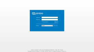 Zimbra Web Client Sign In