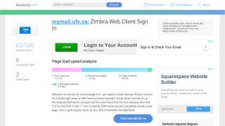 Access mymail.ufv.ca. Zimbra Web Client Sign In