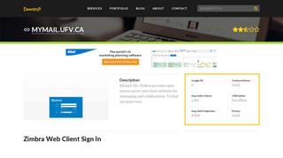 Welcome to Mymail.ufv.ca - Zimbra Web Client Sign In
