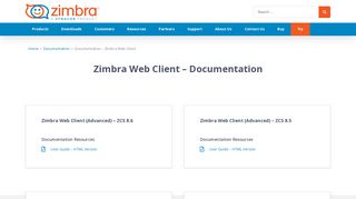 Documentation - Zimbra Web Client