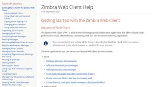 Zimbra Web Client Help
