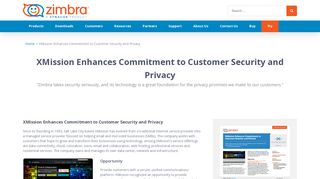 XMission Enhances Commitment to Customer Security and ... - Zimbra
