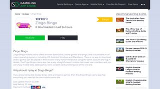 Zingo Bingo Casino App for iPhone and Android | Gambling App Store